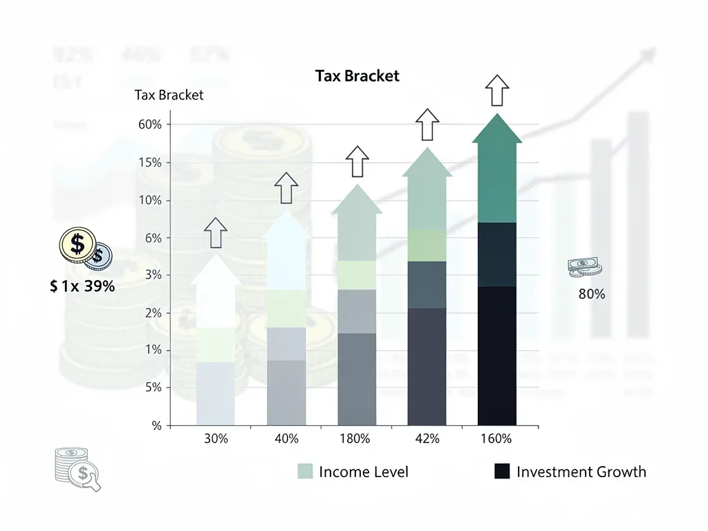 Infographic illustrating capital gains tax brackets and potential rate changes impacting investor portfolios.