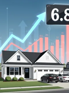 Illustration of rising US mortgage rates impacting home affordability in 2026
