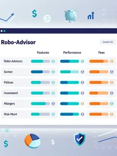 Comparison chart of US robo-advisors highlighting performance and fees for 2026.
