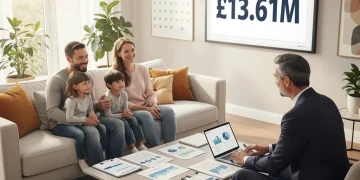 Family consults financial advisor on 2026 estate tax planning for £13.61 million exemption.