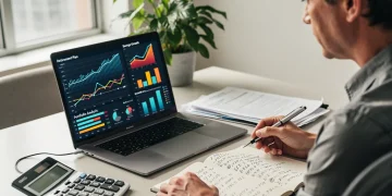 Woman planning 401(k) contributions for 2026 on laptop