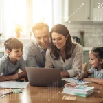 Family reviewing Child Tax Credit 2026 documents for increased benefits
