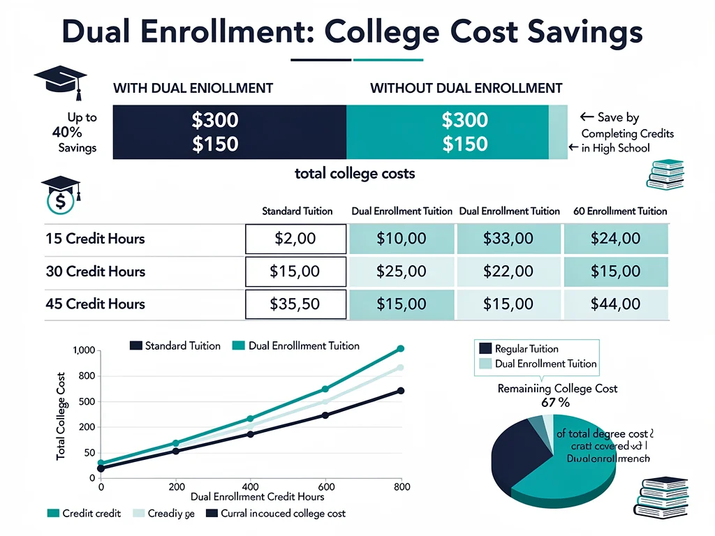 Infographic showing financial benefits of dual enrolment programs