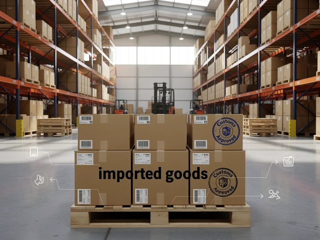 Electronic components in a warehouse, impacted by import tariffs.