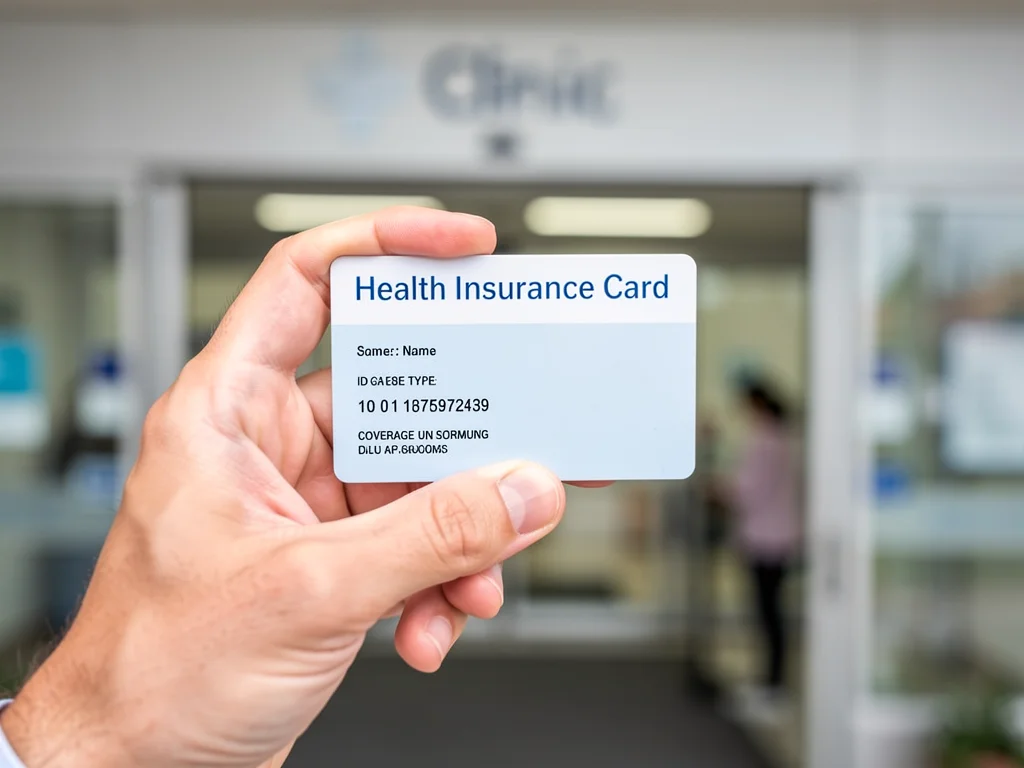 Symbolic image of a health insurance card, representing access to medical services.