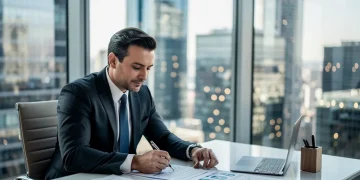High-net-worth individual reviewing 2026 estate tax planning documents