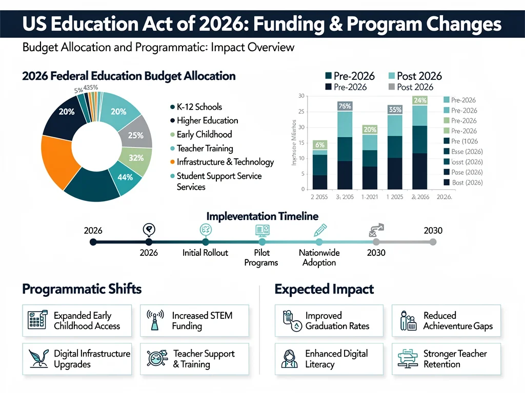 Infographic detailing funding allocations and program shifts