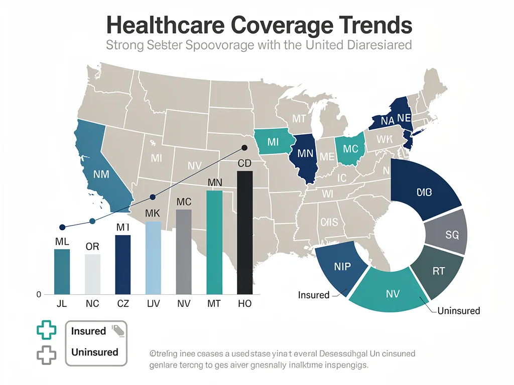 Graph illustrating the positive impact of Medicaid expansion on state-level health insurance rates.