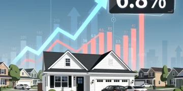 Illustration of rising US mortgage rates impacting home affordability in 2026