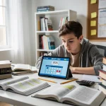 Student preparing for 2026 digital SAT/ACT exam
