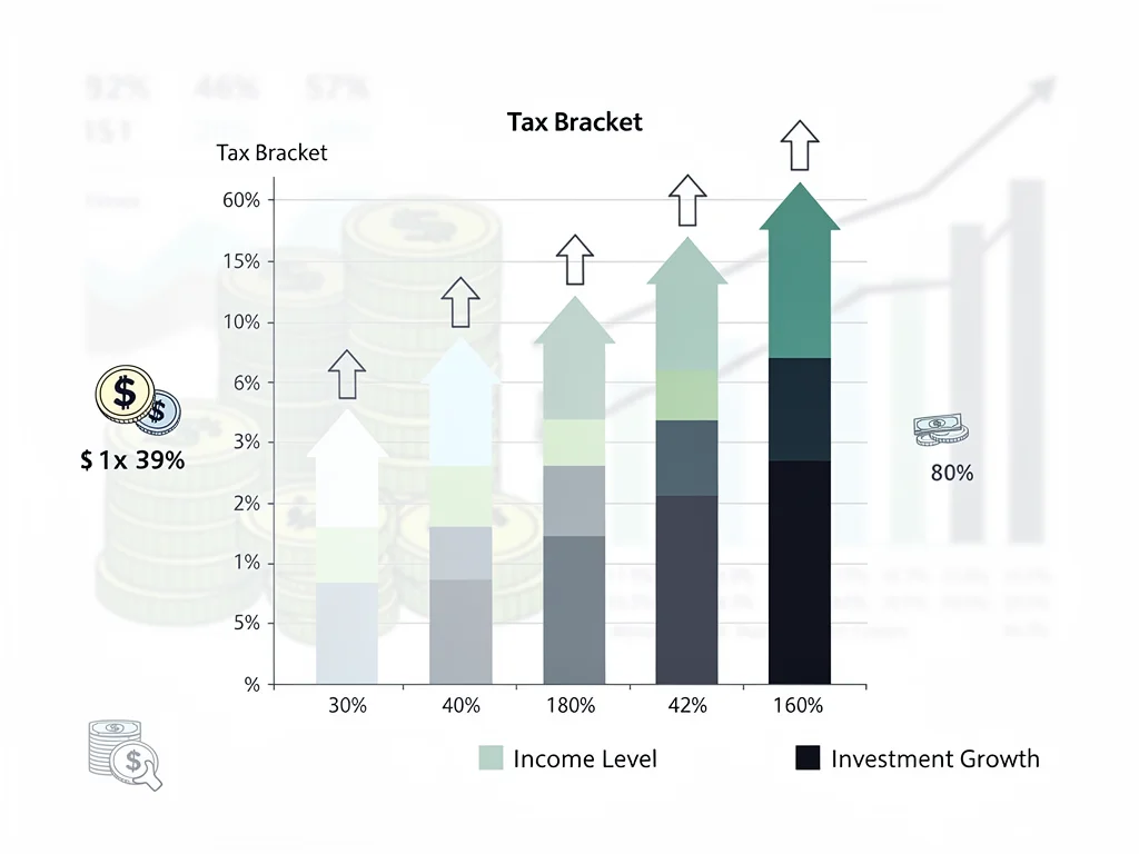 Infographic illustrating capital gains tax brackets and potential rate changes impacting investor portfolios.