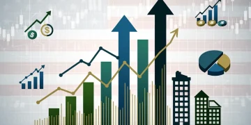 Detailed chart showing US pension fund performance for Q1 2026 with growth indicators.