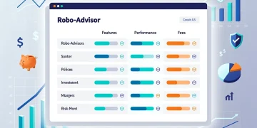 Comparison chart of US robo-advisors highlighting performance and fees for 2026.