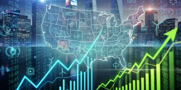 US stock market forecast for Q3 2026, showing growth sectors like technology and renewable energy.
